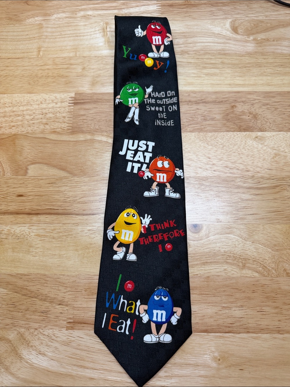 M&M'S Black Tie with Red, Green, Orange, Yellow & Blue Characters